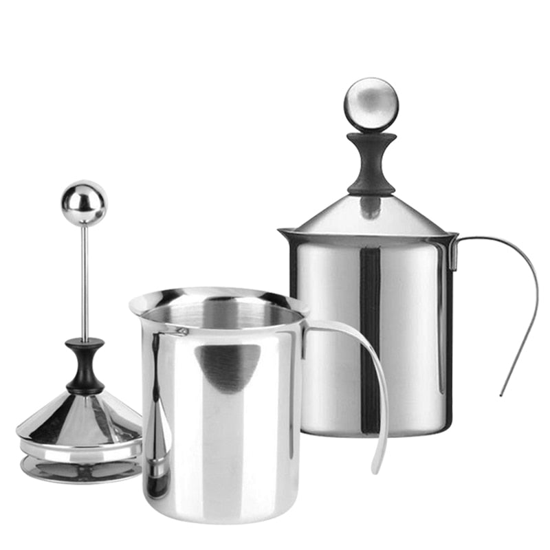 400/800ml Coffee Mixer Stainless Steel Manual Milk Frother Steel