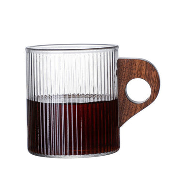 Coffee Mug with Wooden Handle