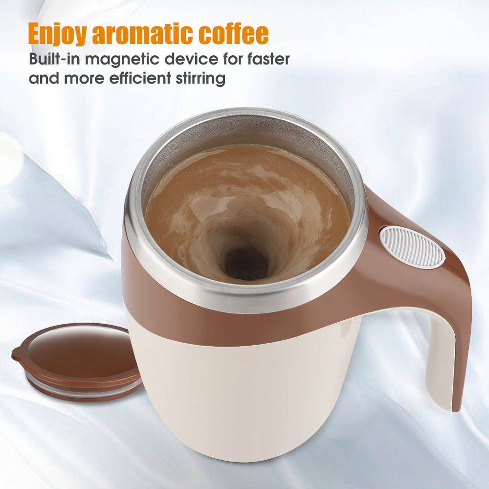 Automatic Self Stirring Mug - Magnetic Stainless Steel Eco