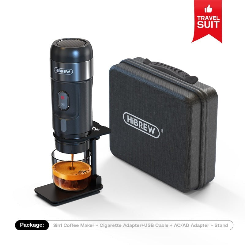 HiBREW Portable 3 in 1 Multi Function Electric Espresso Maker for Vehicle,  Travel Compatible with Nes Original Pod, Coffe Pot, Cofee Machine, Coffee  Makers, DG Pod, Barista Coffee Machine 